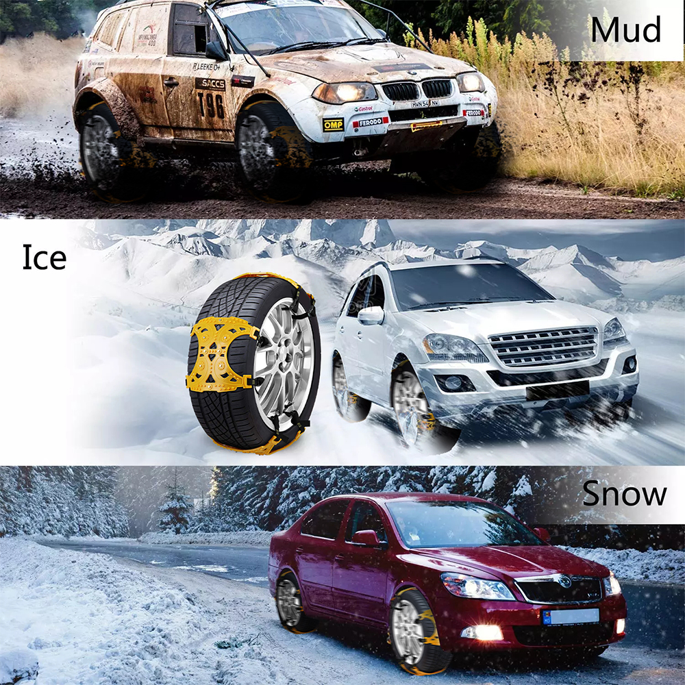 Wheel Tire Snow Anti-skid Chains For Car Truck SUV Emergency Winter Universal