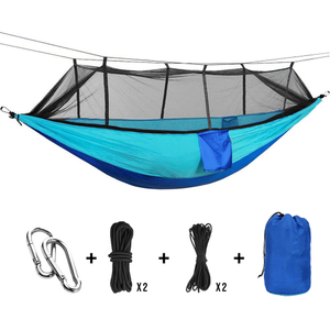 Portable Camping Hammock With 2 Tree Straps For Backpacking Hiking