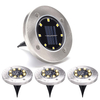 4 Pack 8LED Solar Garden Lights Outdoor Waterproof Sidewalk Disk Bright In-Ground Landscape Lighting for Lawn Patio Pathway Yard Steps Deck Walkway Light