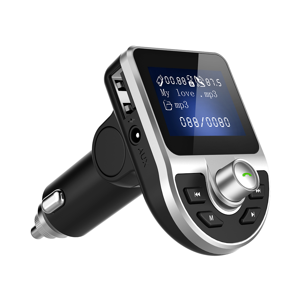 Universal Smart IC Long Range 3.1A Output 2 USB Car Fm Transmitter For Car Blue Tooth
