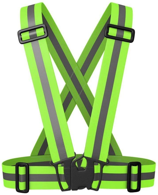Adjustable Reflective Vest High Visible Reflective Belt Straps For Night Running Jogging Cycling
