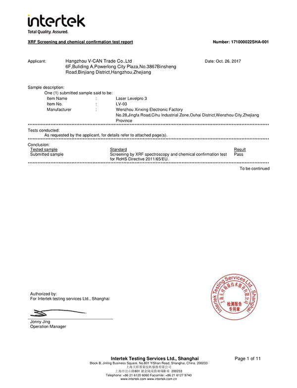 One Shop Car Accessories certification 