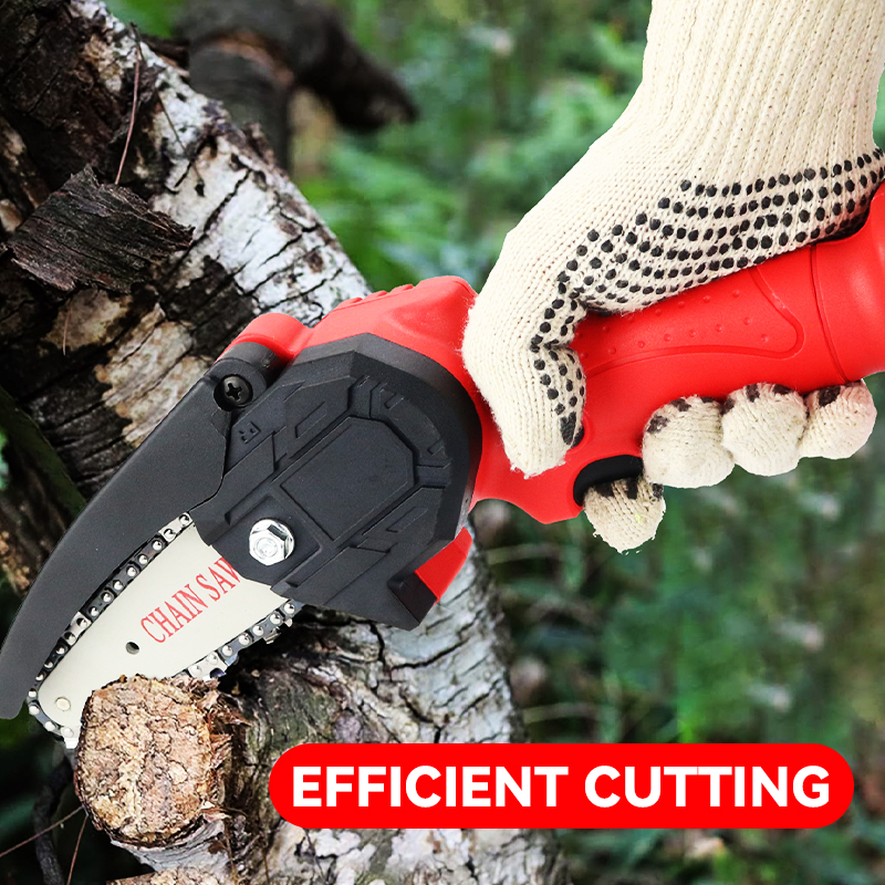 4-Inch Mini Cordless Chain Saw For Branch Wood Cutting