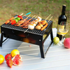 Folding Portable Barbecue Charcoal Grill, Barbecue Desk Tabletop Outdoor Stainless Steel Smoker BBQ For Outdoor Cooking Camping Picnics Beach